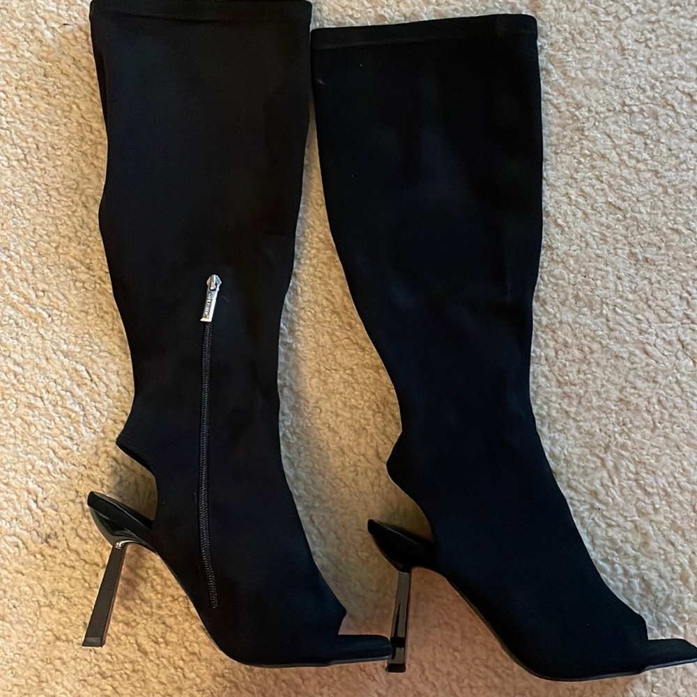 Open Toe Suede Boots